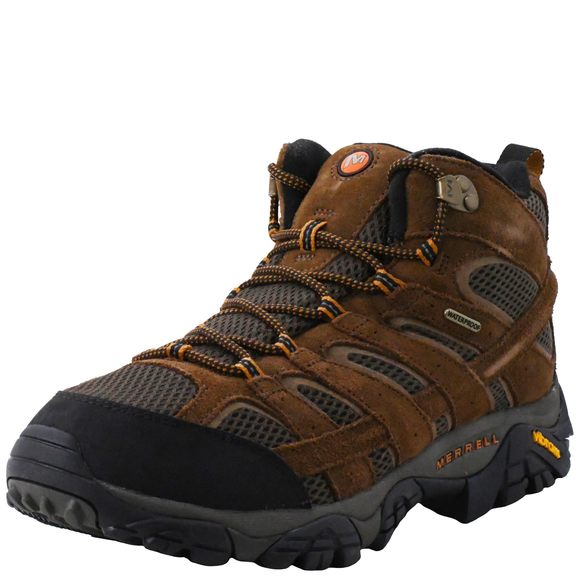 MERRELL MEN'S MOAB MID WATERPROOF HIKING BOOT, EARTH, 10 M US